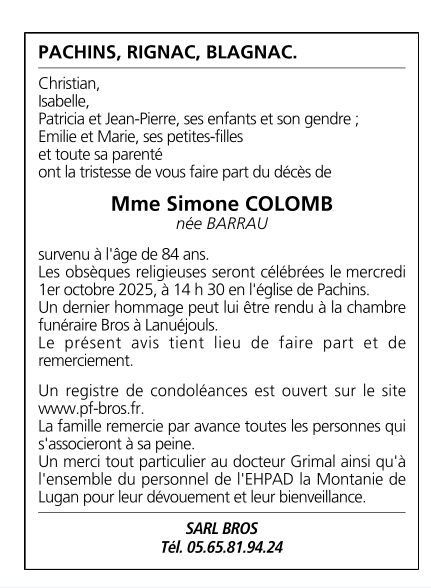 Image Annonce nécrologique