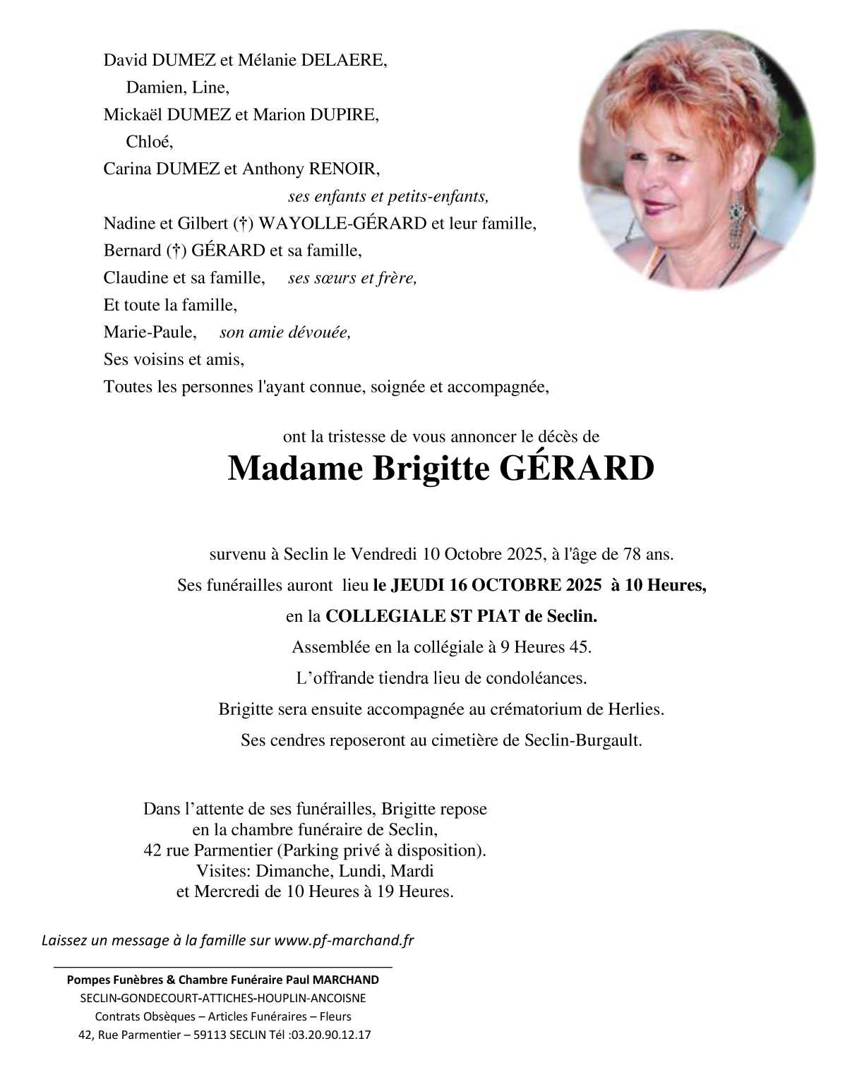Image Faire-Part de Brigitte