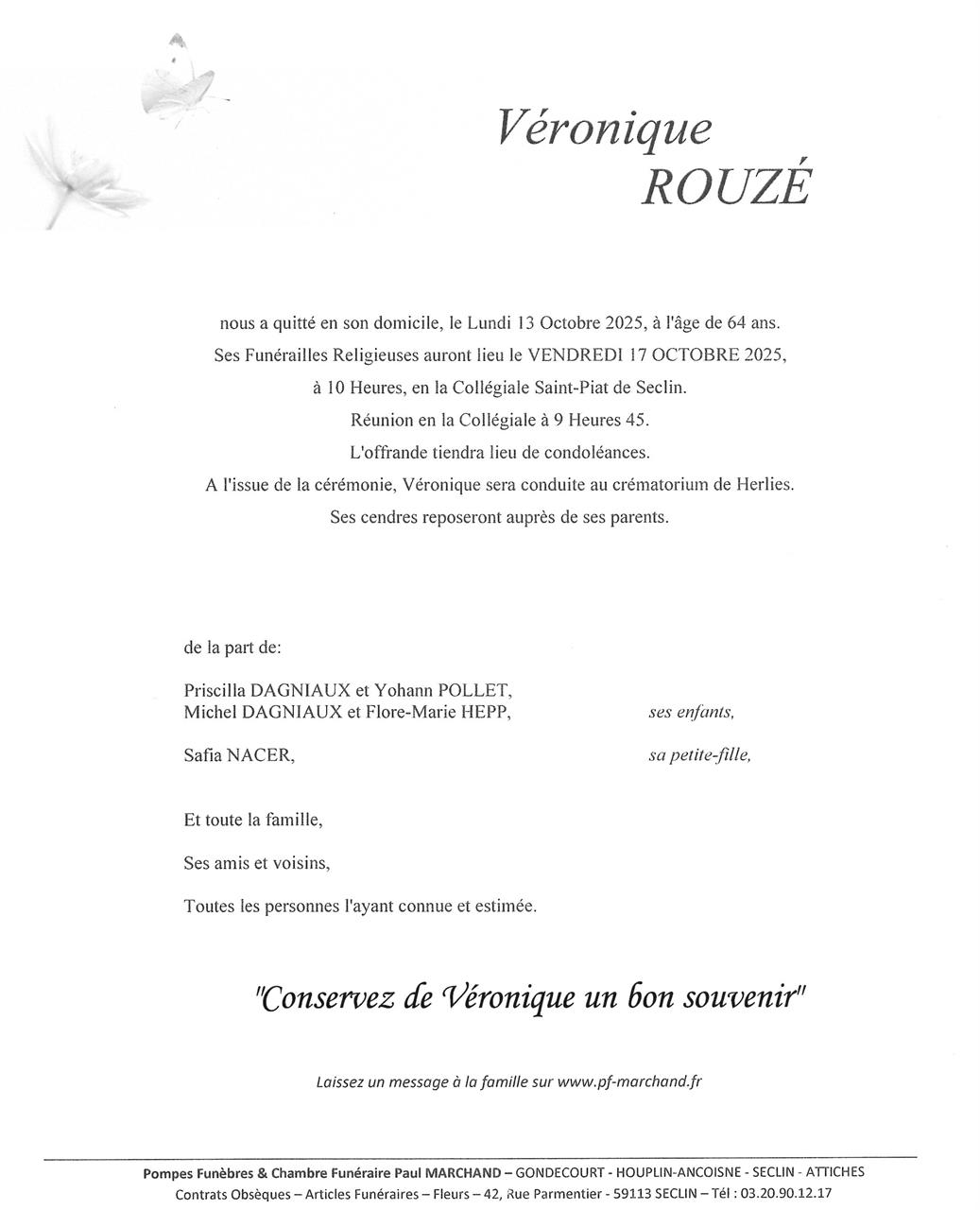 Image Faire-part de Véronique