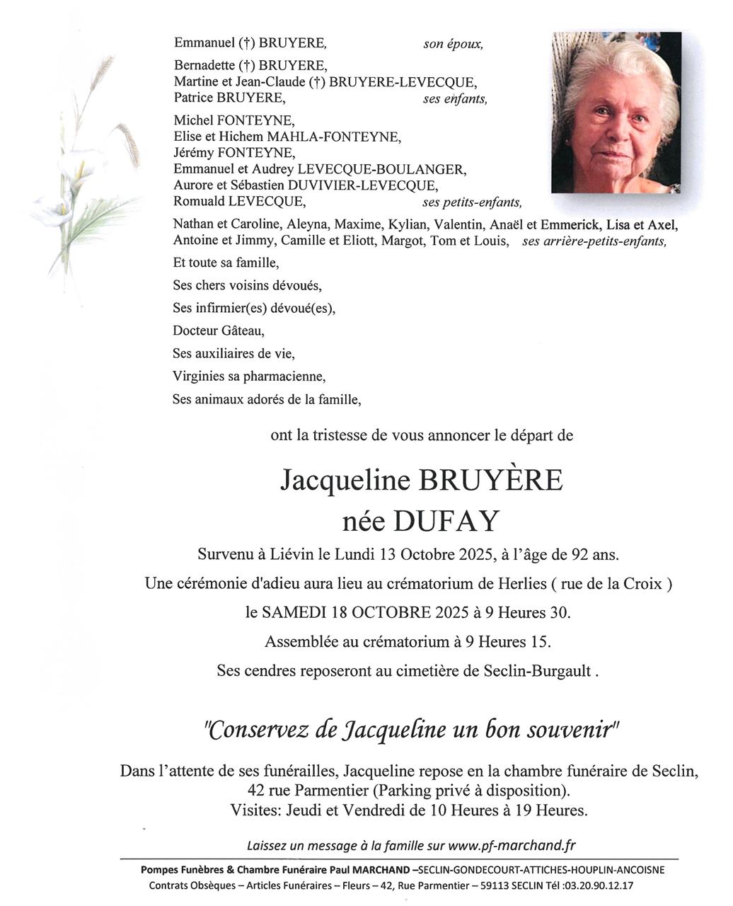 Image Faire-part de Jacqueline