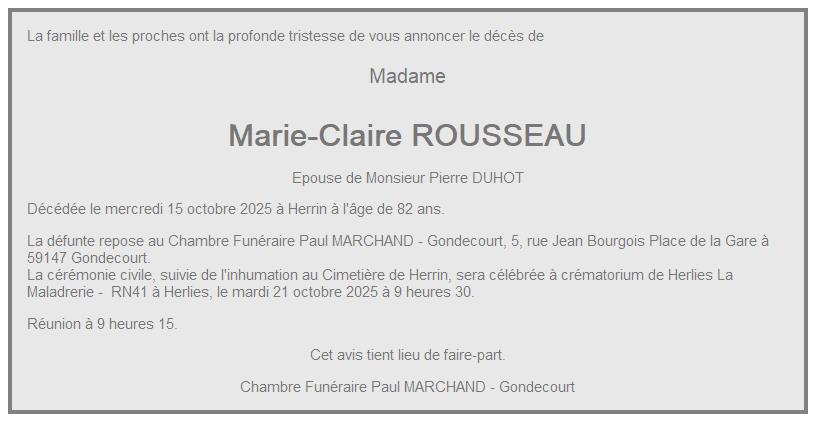 Image Faire-part de Marie Claire