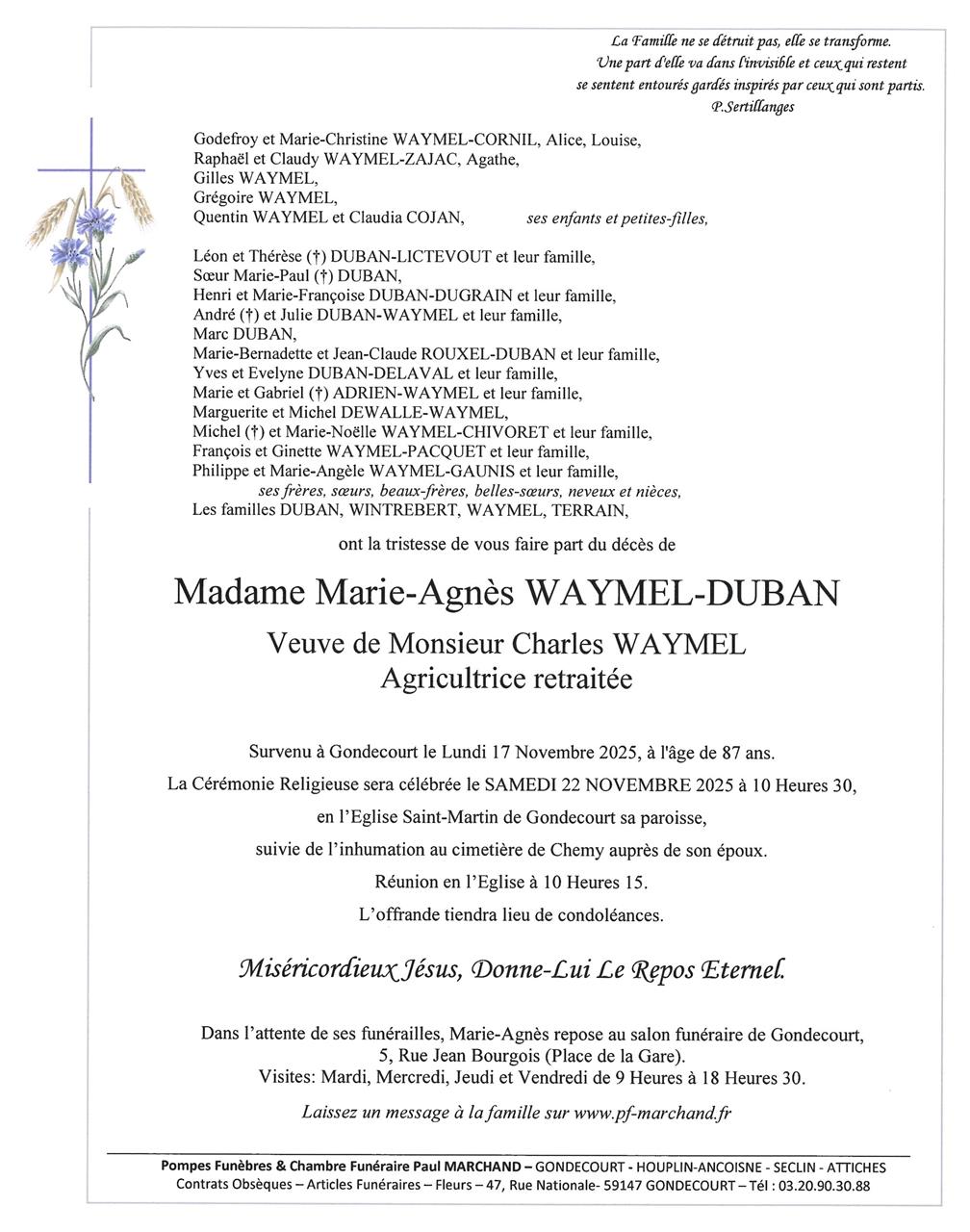 Image Faire-part de Marie-Agnès