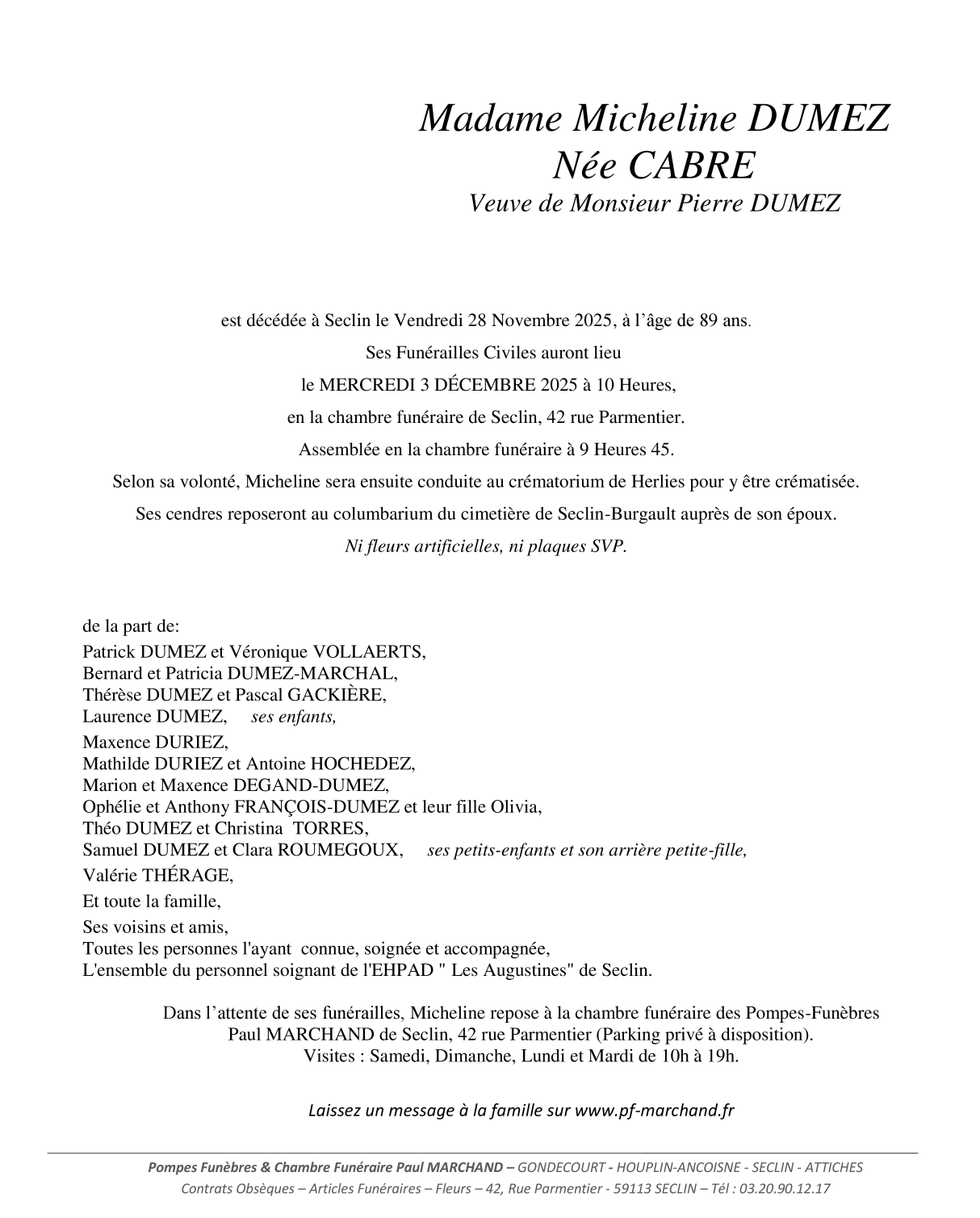 Image Faire-part de Micheline