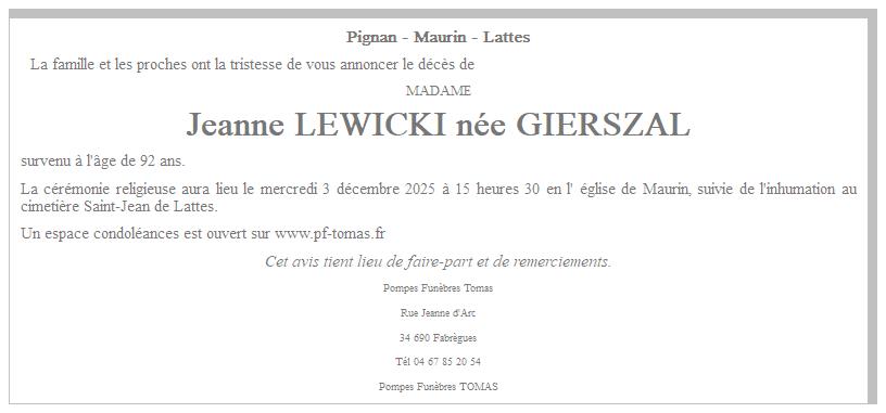 Image Annonce nécrologique