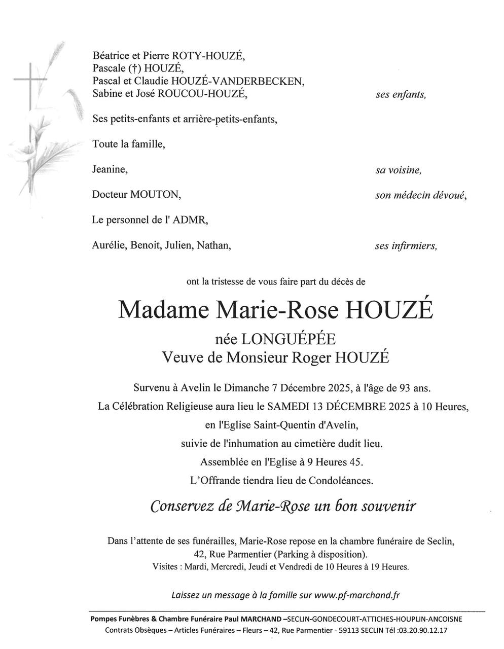 Image Faire-part de Marie-Rose