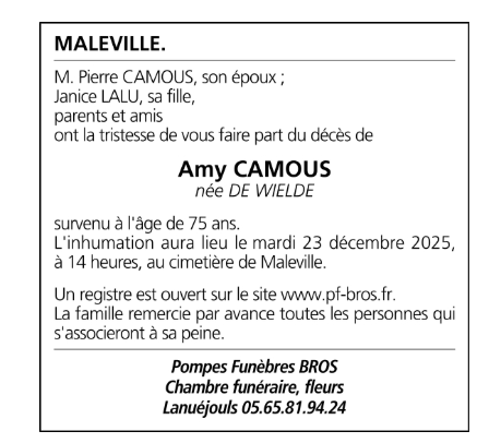 Image Annonce nécrologique