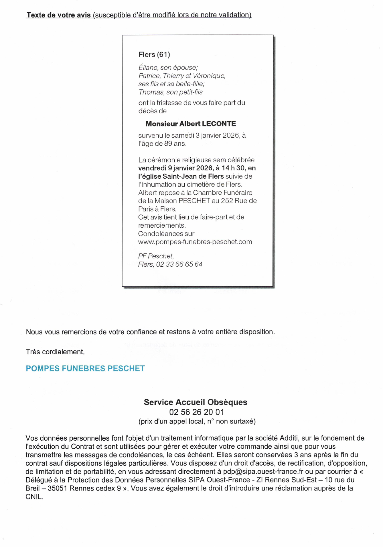 Image Annonce nécrologique