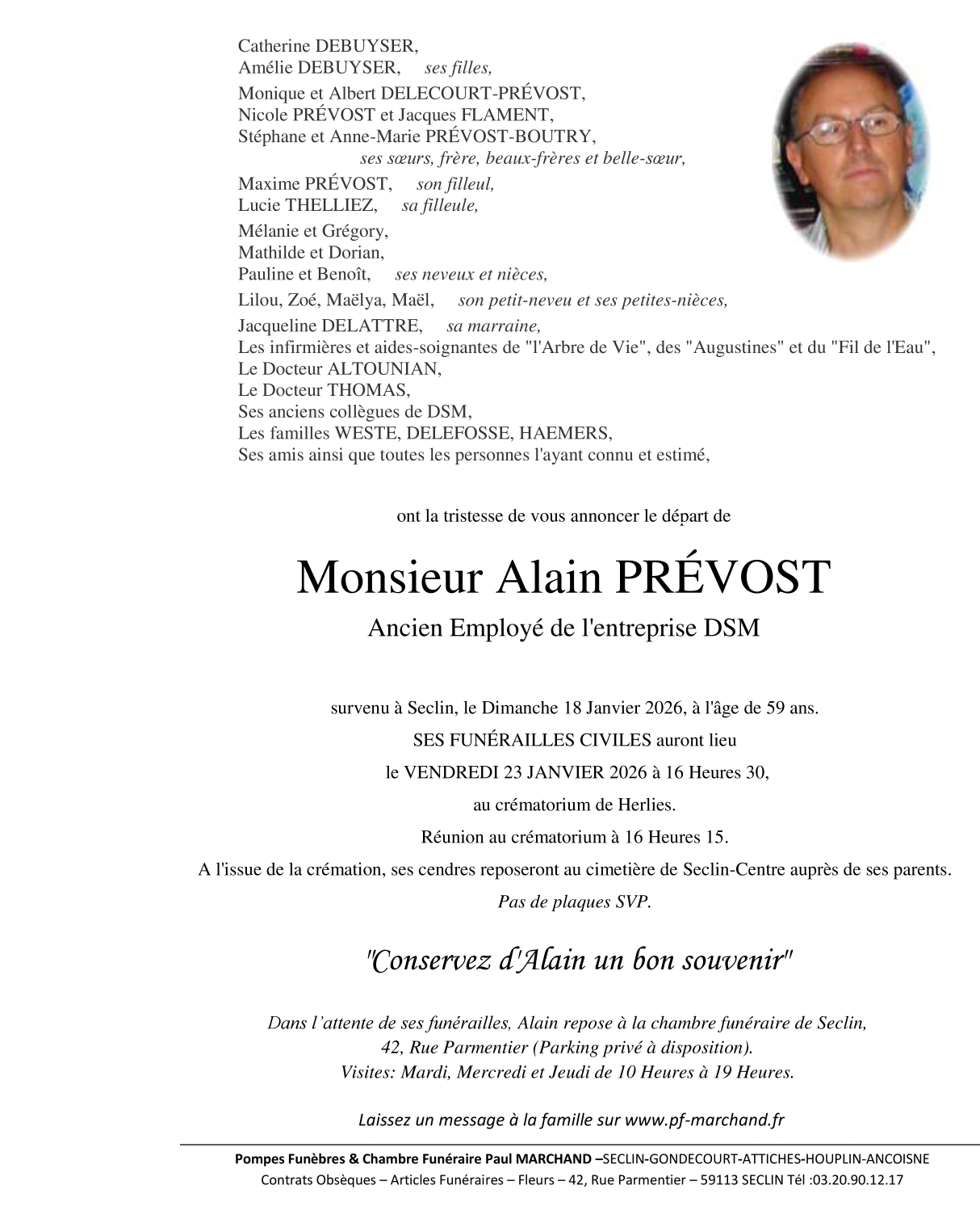 Image Faire-part d'Alain