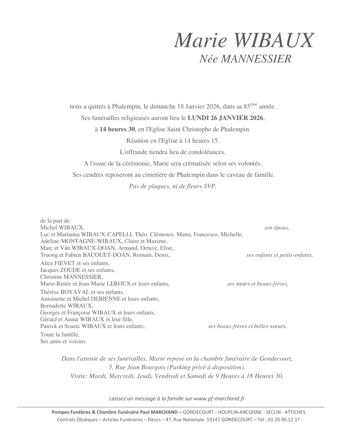 Image Faire-part de Marie