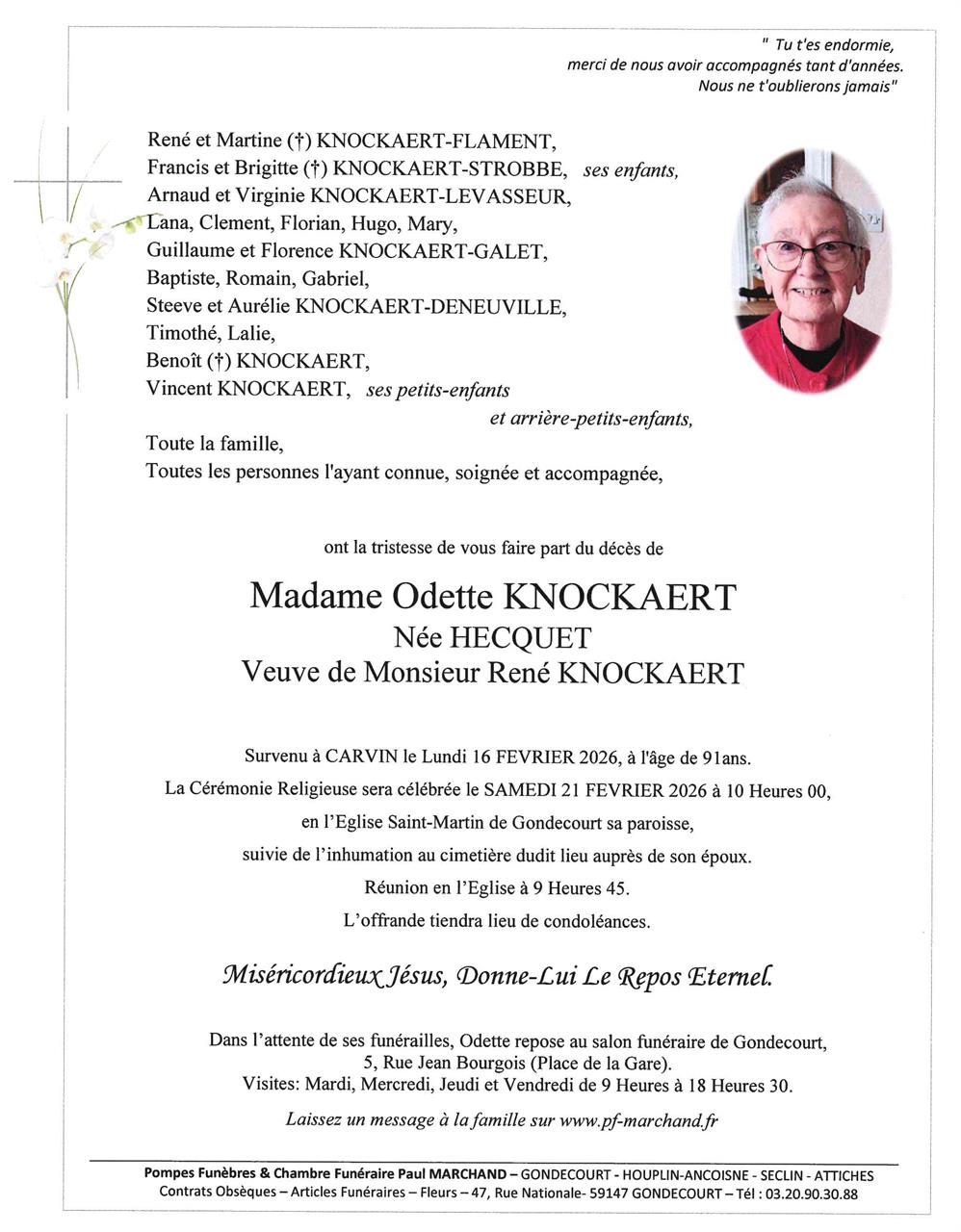 Image Faire-part de Odette 