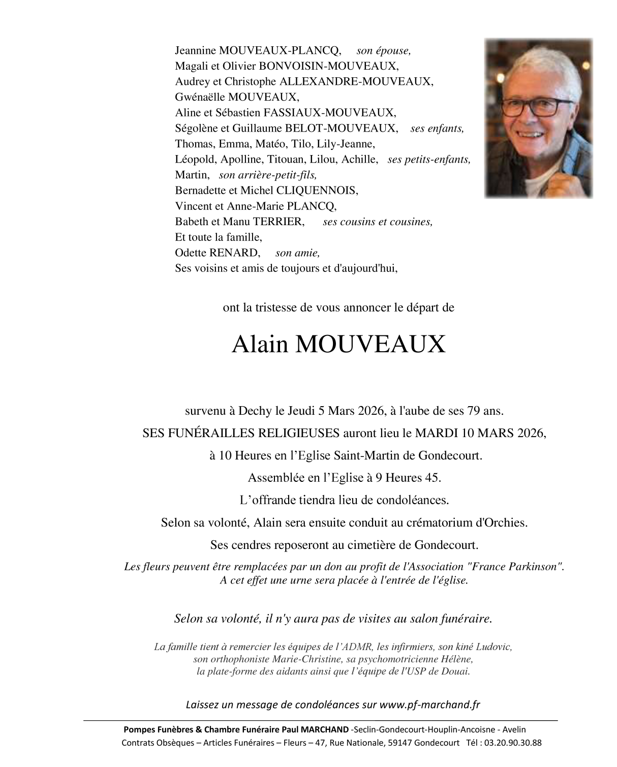 Image Faire-part de Alain