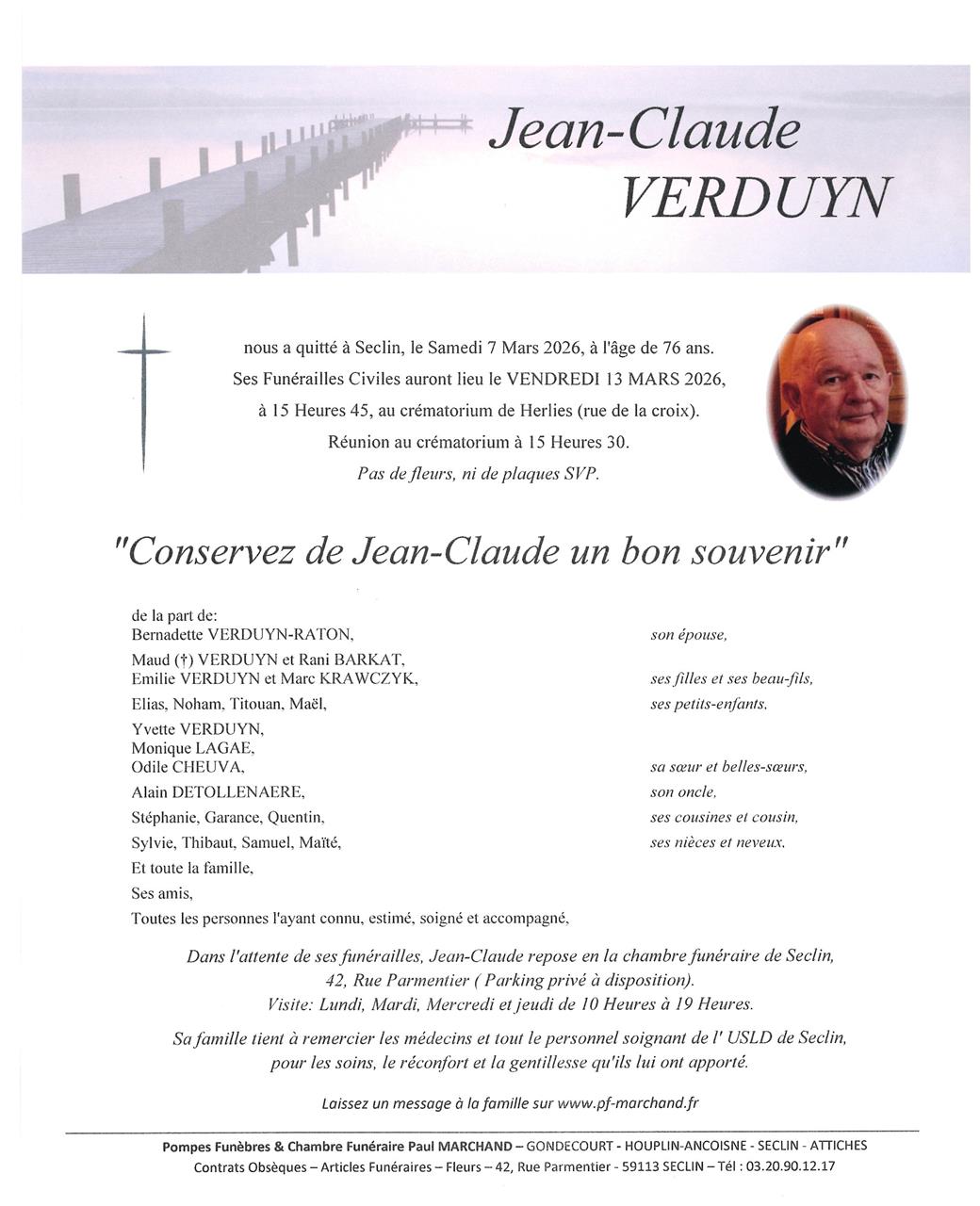 Image Faire-part de Jean-Claude