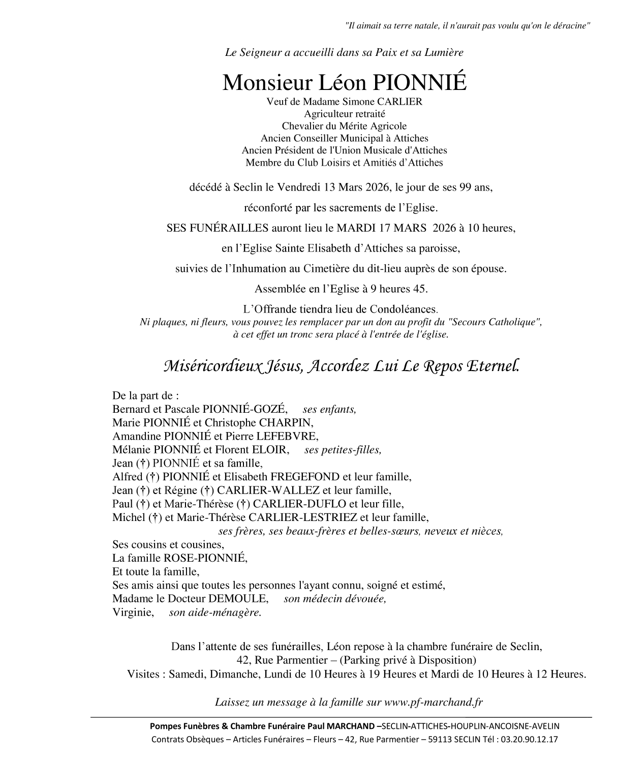 Image Faire-part de Bernard