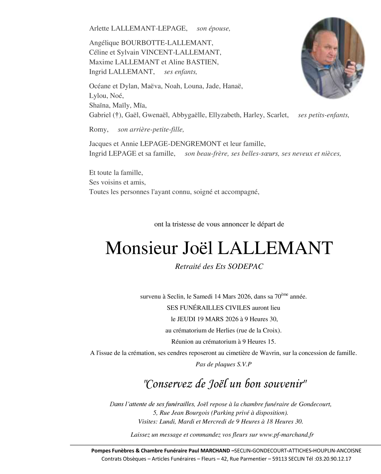 Image Faire-part de Joël