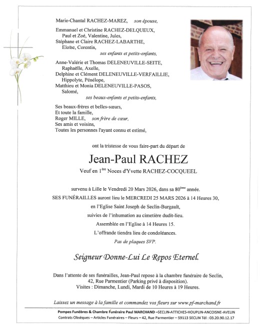 Image Faire-part de Jean-Paul