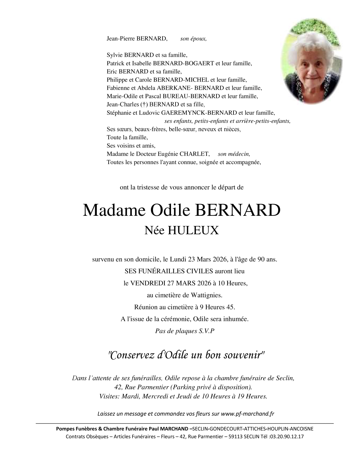 Image Faire-part d'Odile