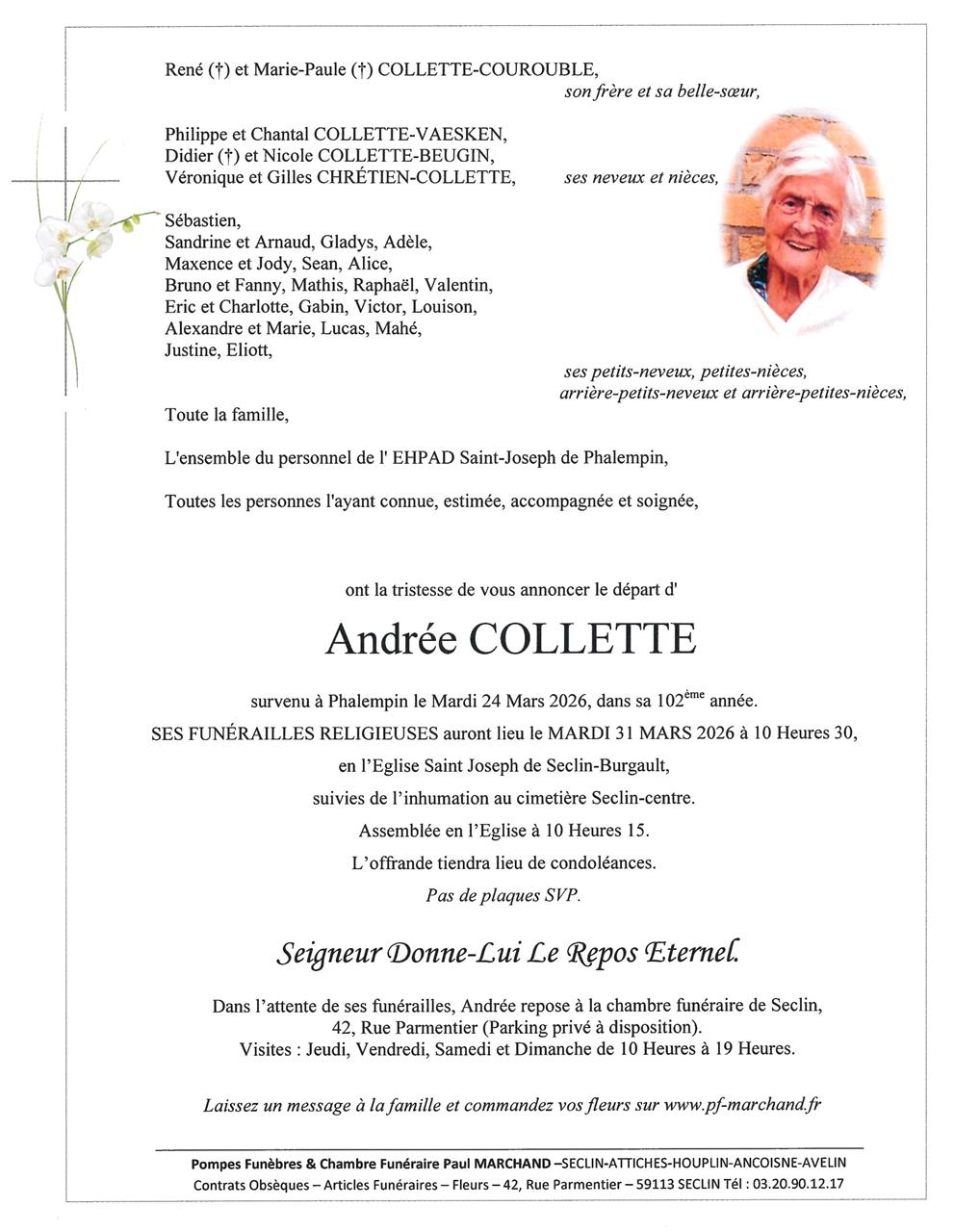 Image Faire-part d'Andrée