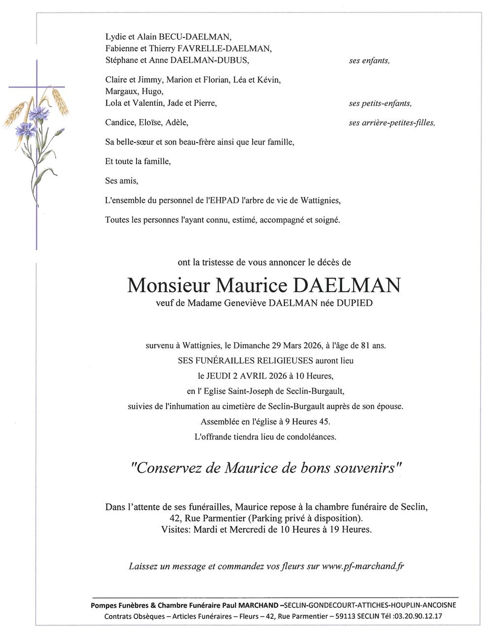 Image Faire-part de Maurice