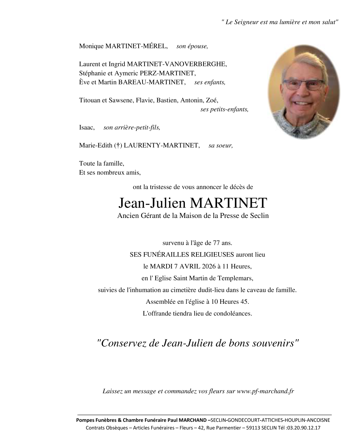 Image Faire-part de Jean-Julien