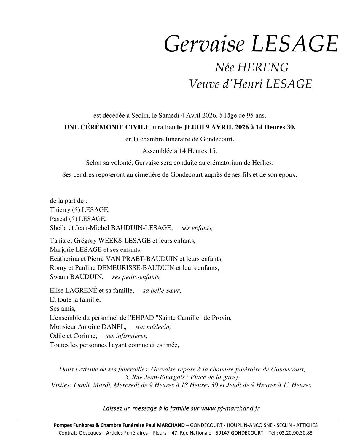 Image Faire-Part de Gervaise