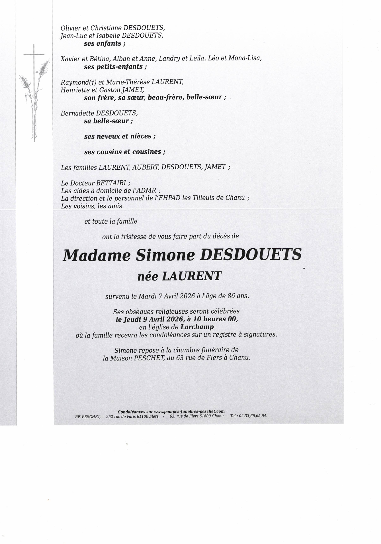 Image Annonce nécrologique