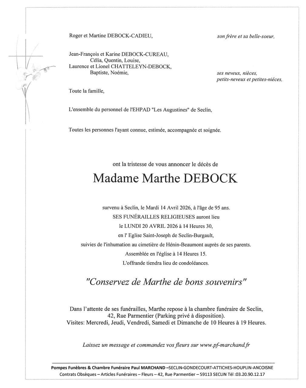 Image Faire-part de Marthe