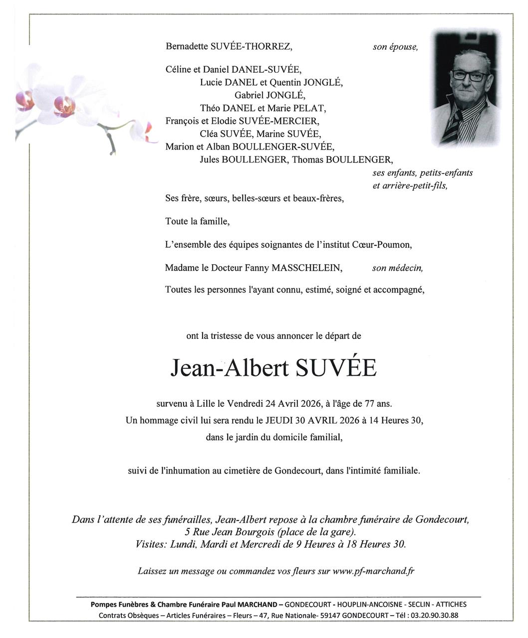 Image Faire-part de Jean-Albert