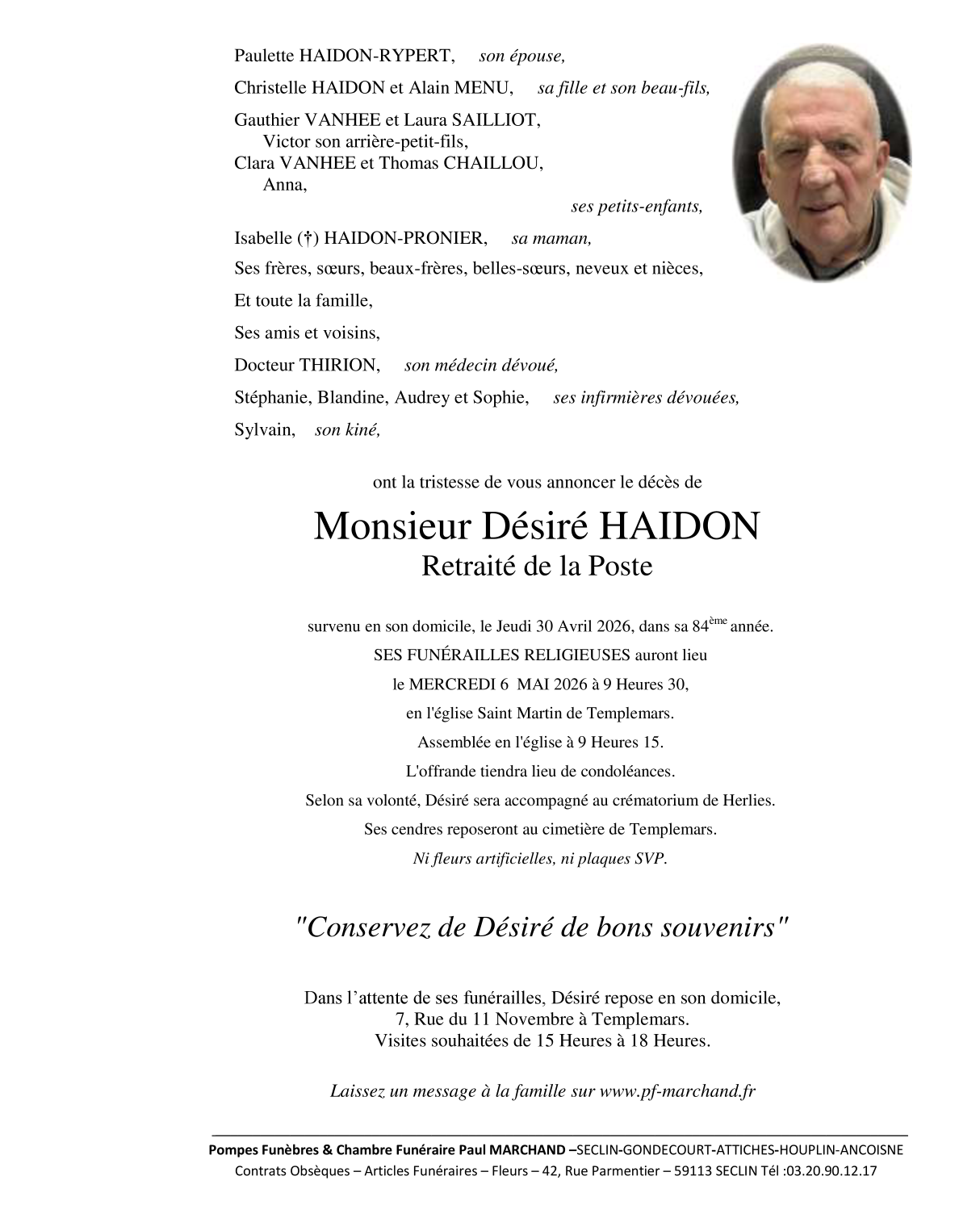 Image Faire-part de Désiré