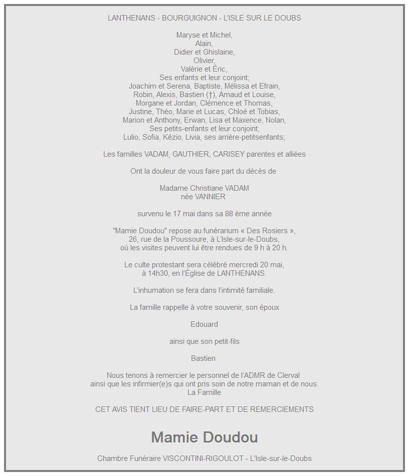 Image Annonce nécrologique