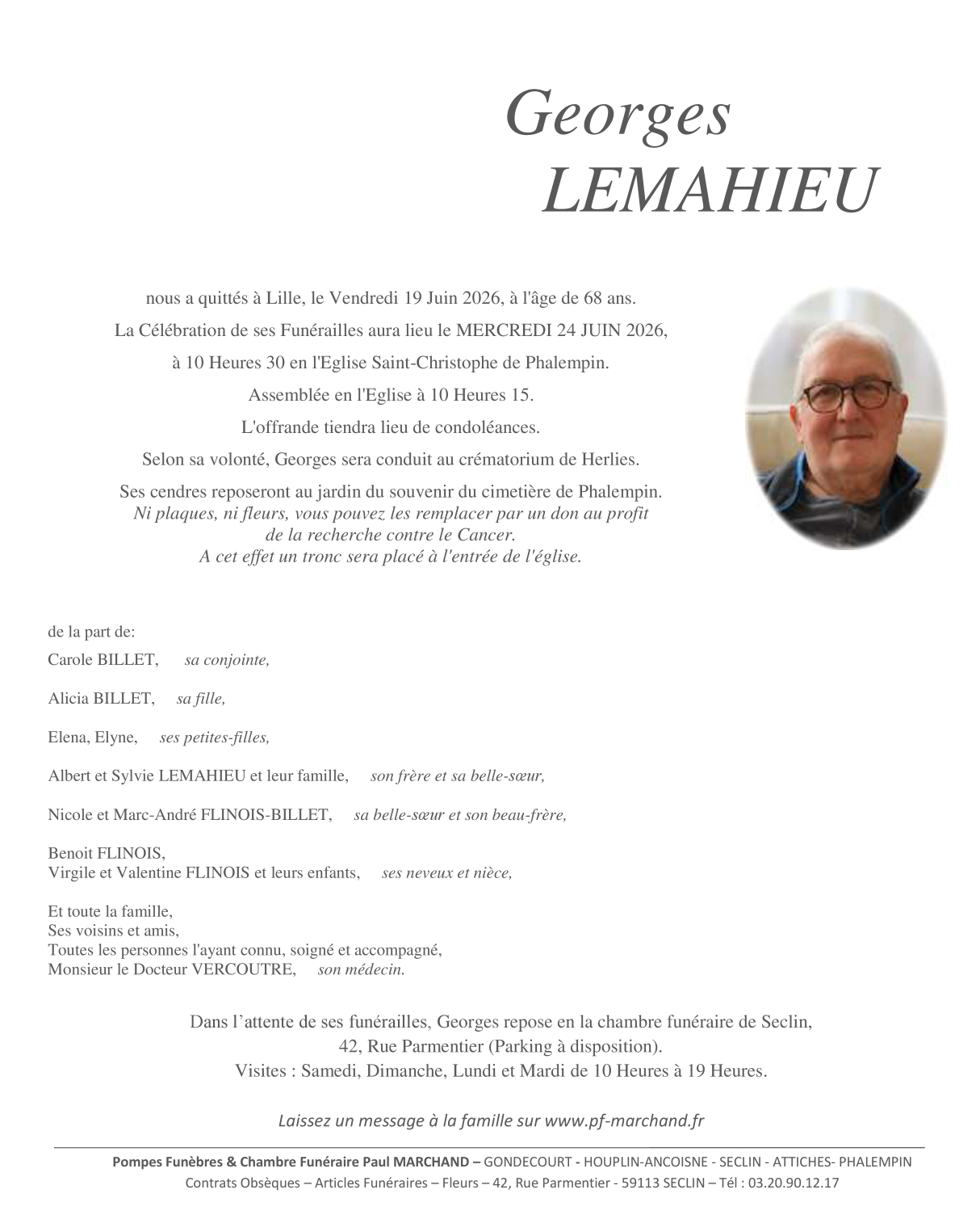 Image Faire-part de Georges