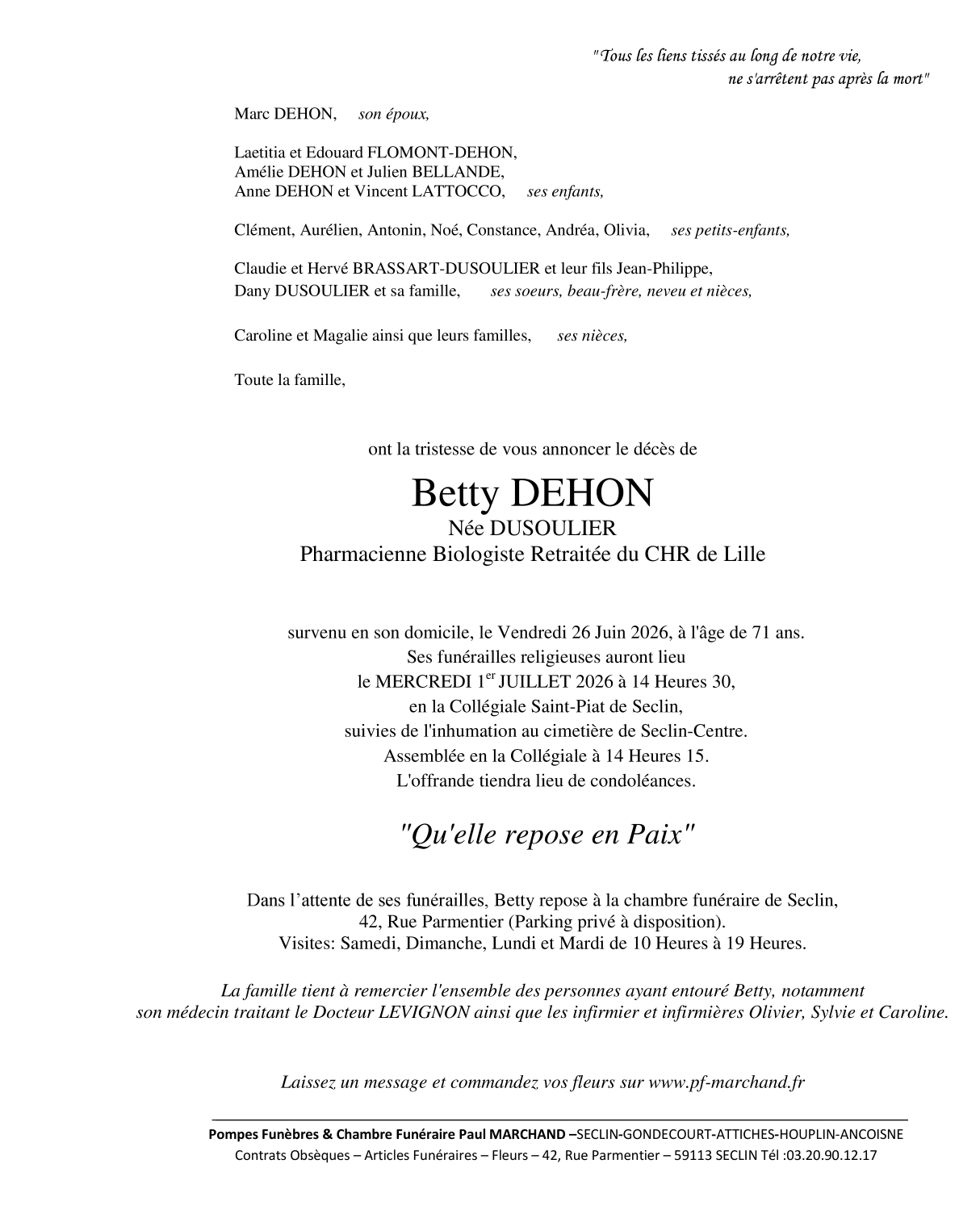 Image Faire-part de Betty