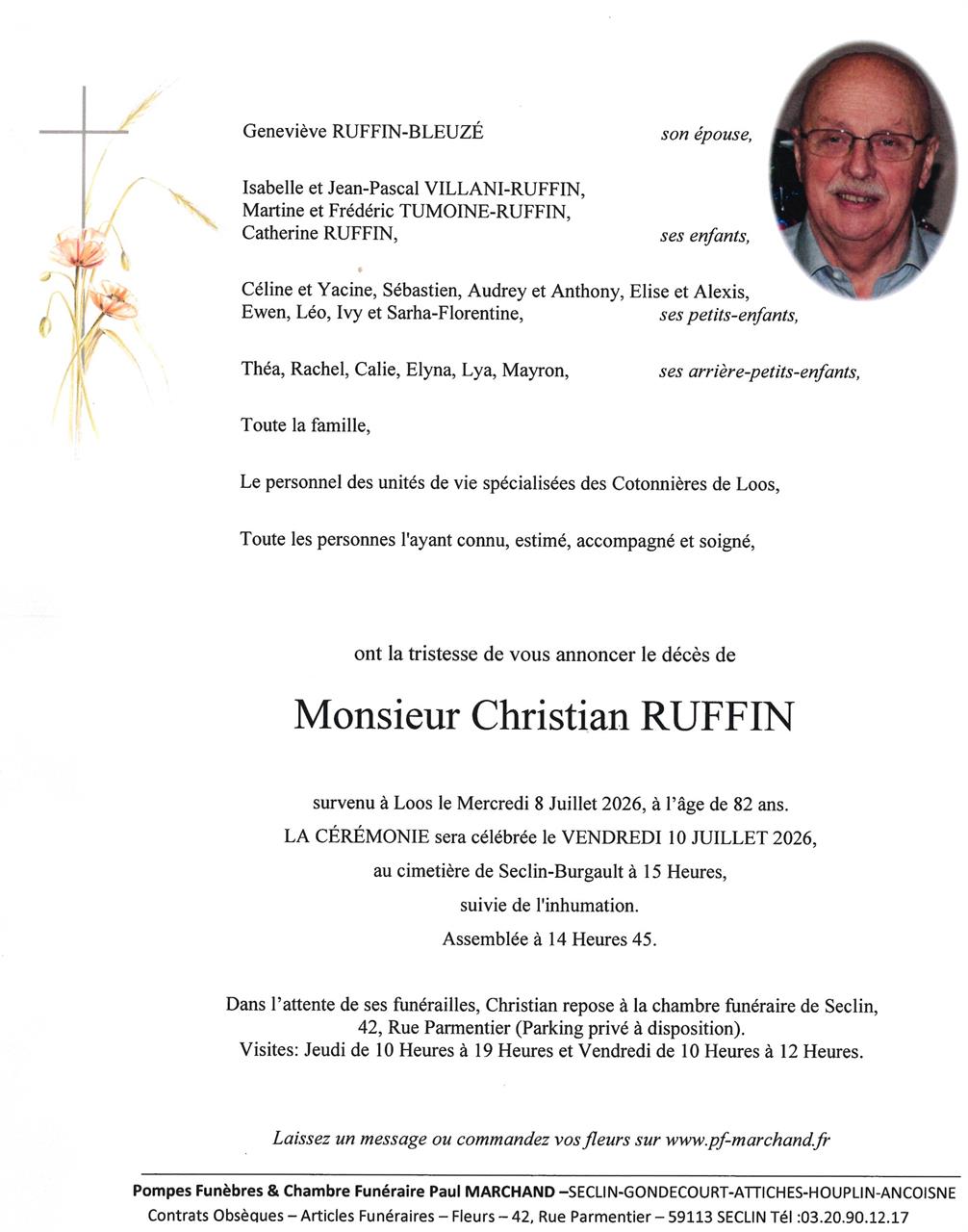 Image Faire-part de Christian