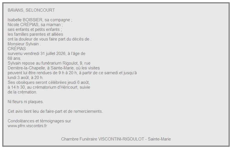 Image Annonce nécrologique