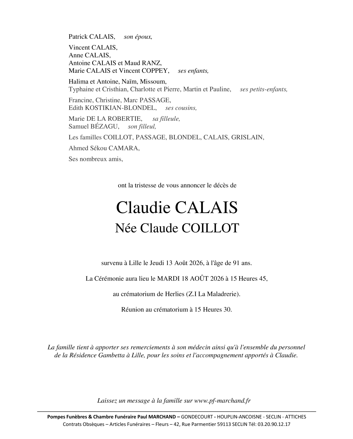 Image Faire-part de Claude