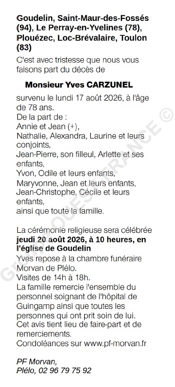 Image Annonce nécrologique