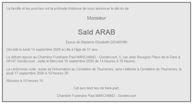 Image Faire-part de Saïd