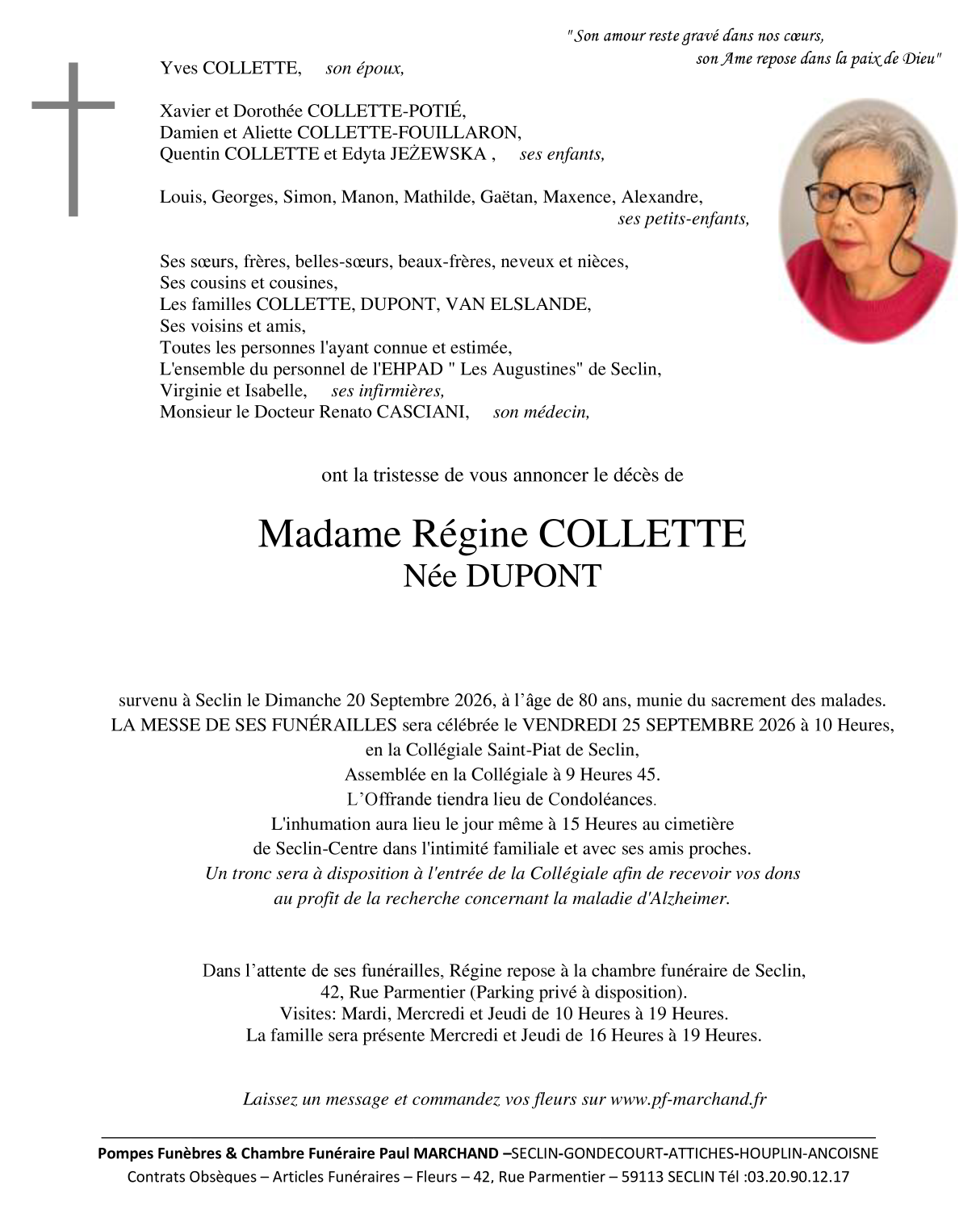 Image Faire-part de Régine