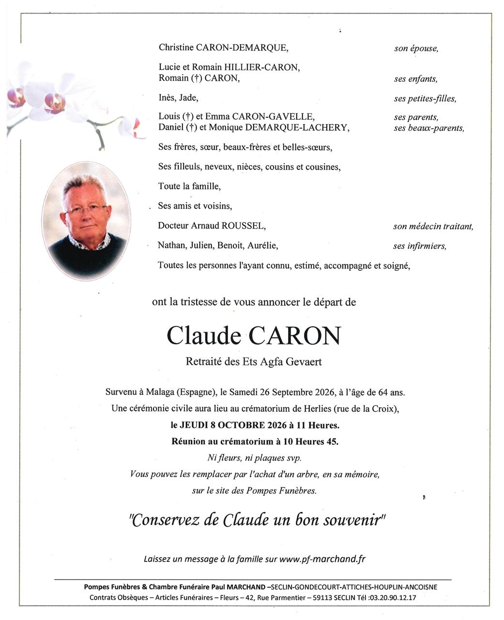 Image Faire-part de Claude